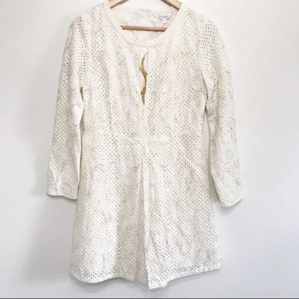 Chaber Embroidered Embellished Lace Cocktail Dress